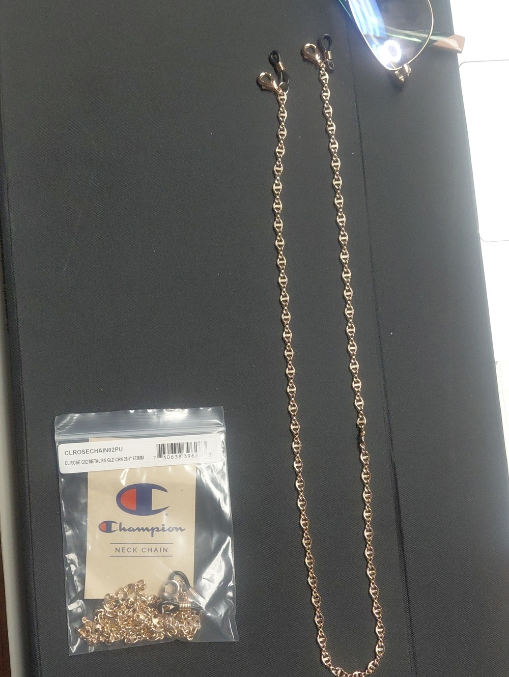 Champion Gold Glasses Chain with Lobster Clips